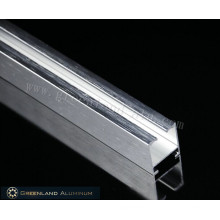 Aluminum Curtain Track Profiles with Brushed Silver Color